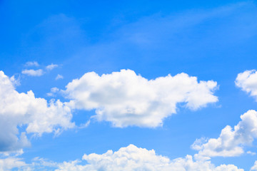 blue sky bright and big cloud beautiful summer. art of nature with copy space for add text