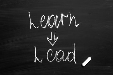 Obraz premium Learning Concept on chalkboard