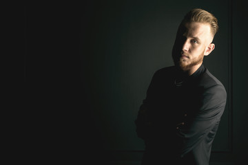 young bearded fashion man