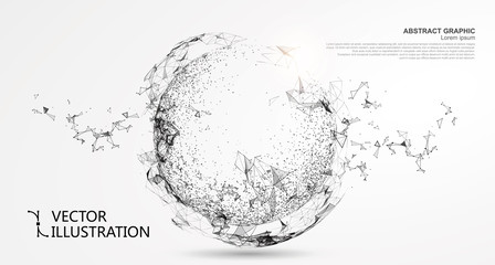 Abstract sphere, internet connection.