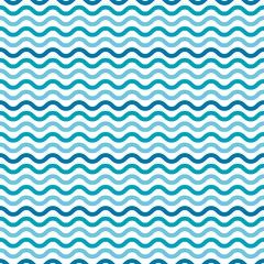 Simple waves vector seamless pattern