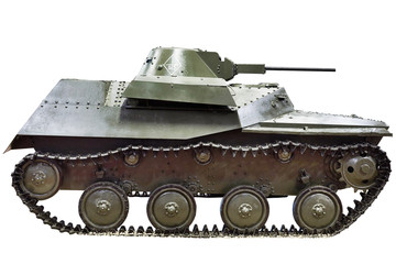 Fototapeta na wymiar Soviet light tank T-40C isolated
