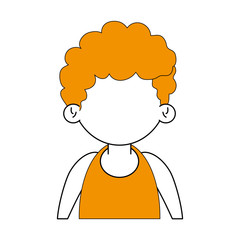 Little boy cartoon icon vector illustration graphic design
