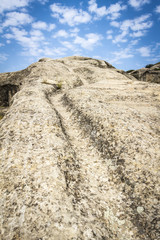 Cave city of ancient people in Uplistsikhe, Georgia.