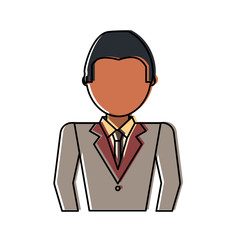 colorful  man professional   avatar over white  background  vector illustration