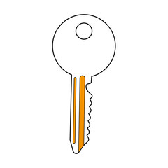 Door key isolated icon vector illustration graphic design