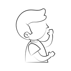Little boy cartoon icon vector illustration graphic design