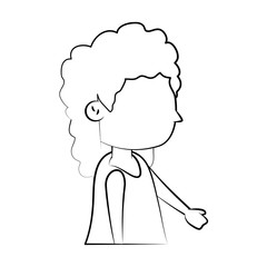 Little girl cartoon icon vector illustration graphic design