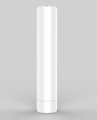 Illuminated self inflatable advertising white blank tube large pillar column advert Air Sky Wind dancer for mock up and template design. 3d render illustration.
