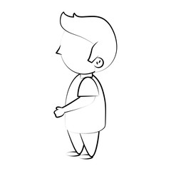 Little boy cartoon icon vector illustration graphic design