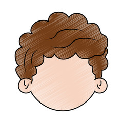 Kid boy faceless icon vector illustration graphic design