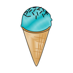 Ice cream cone icon vector illustration graphic design