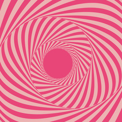 Tunnel. Abstract striped background. Optical art. 3D vector illustration.