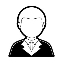 falt  line  monocromatic lawyer over white background vector illustration