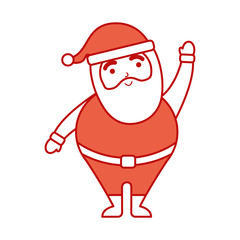 christmas happy santa claus waving hand funny