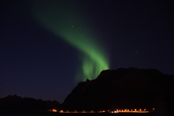 Aurora Borealis, Nordlicht, Polarlicht, Erdmagnetosphäre, grün, Schimmer, Atmosphäre, Norwegen, Uttakleiv