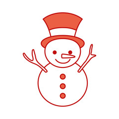 christmas snowman cartoon smile character winter