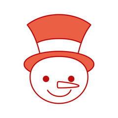 christmas snowman cartoon smile character winter