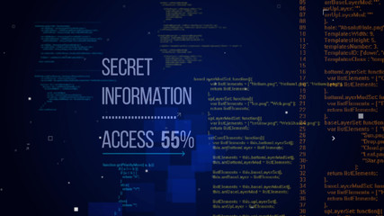 Ultramodern hackers code illustration