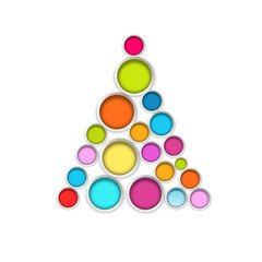 Moderner Christbaum Tannenbaum Bunt Farbig