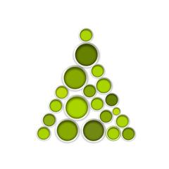 Moderner Christbaum Tannenbaum Gr&uuml;n Weihnachtsbaum Kreis Kugel