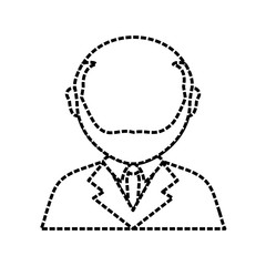 flat line uncolored  lawyer sticker  over white background  vector illustration