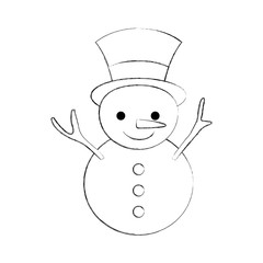 christmas snowman cartoon smile character winter