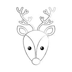 christmas reindeer head horned animal decoration