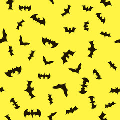 Halloween night background with haunted house, tree, pumpkin and bats. Vector