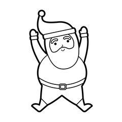 christmas happy santa claus jumping celebration