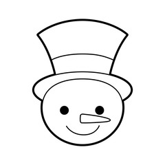 christmas snowman cartoon smile character winter