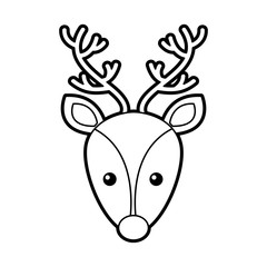 christmas reindeer head horned animal decoration