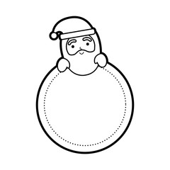 merry christmas santa claus badge decoration