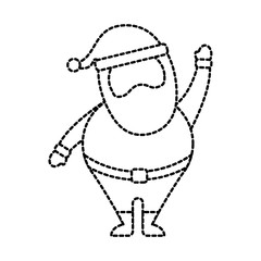 christmas happy santa claus waving hand funny