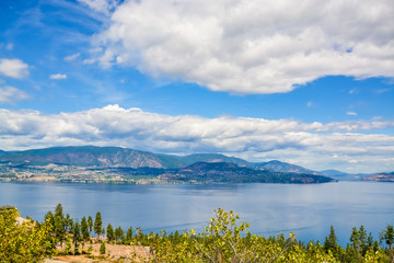 Beautiful view of Okanagan lake on summer day