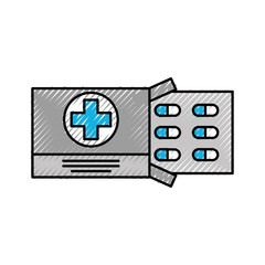 Fototapeta premium pain treatment medical drug package for tablet vitamin antibiotic