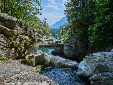 Orridi di Uriezzo glacial canyon in Piemonte, Italy

