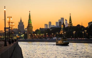 Moscow river in the evening