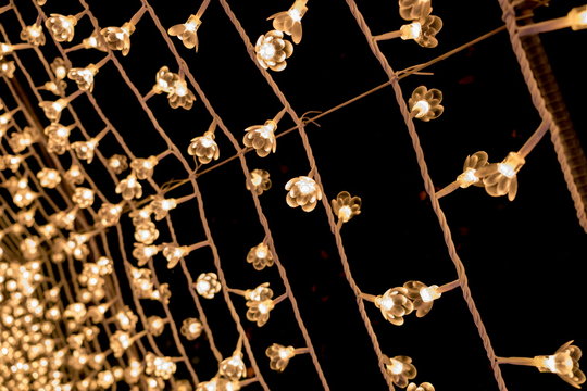 Small lights in light tunnel