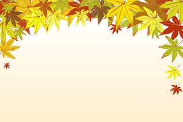 Autumn background - colored leaves (red, yellow, green, purple, gold). Golden autumn