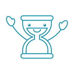 kawaii business time management hourglass cartoon