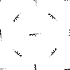 Military rifle pattern seamless black