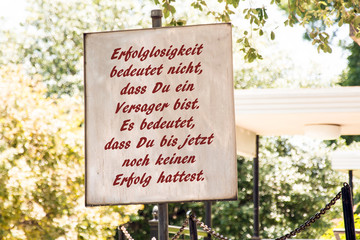 Businessspruch 006 - Erfolglosigkeit bedeutet nicht