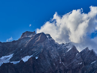 Obraz premium Alps glaciers as seen from Courmayeur, Italy 