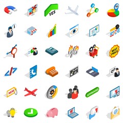 Approved icons set, isometric style