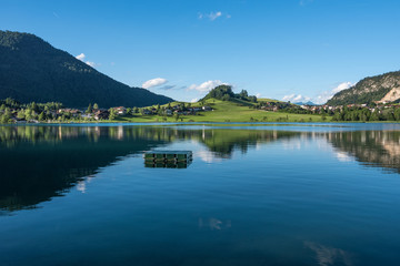 Naklejka na ściany i meble The mountain lake Thiersee in Tyrol, Austria