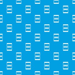 Bus stop sign pattern seamless blue