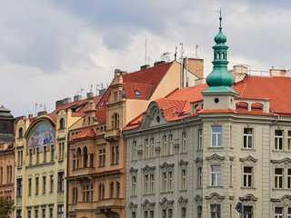 Fototapeta na wymiar Buildings and Streets of Prague, Czech Republic