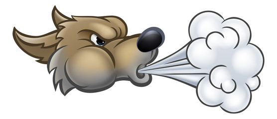 Fototapeta premium Wielki zły wilk wieje