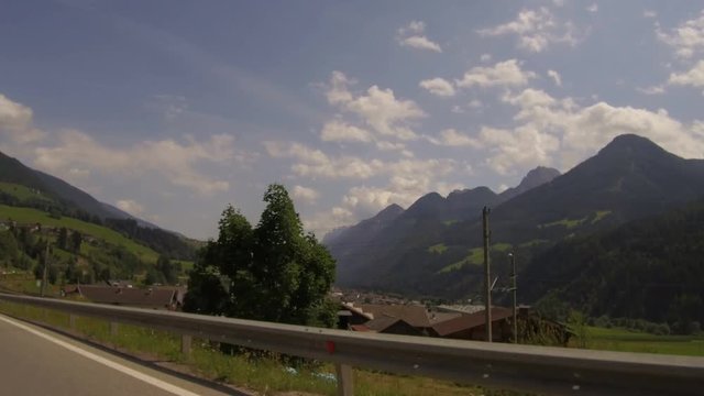 pov, traveling by car, Lienz